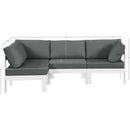 Meridian Nizuc Grey Water Resistant Fabric Outdoor Patio Modular Sectional IMAGE 11