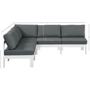 Meridian Nizuc Grey Water Resistant Fabric Outdoor Patio Modular Sectional IMAGE 7