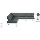 Meridian Nizuc Grey Water Resistant Fabric Outdoor Patio Modular Sectional IMAGE 8