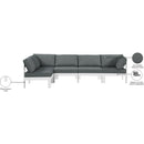 Meridian Nizuc Grey Water Resistant Fabric Outdoor Patio Modular Sectional IMAGE 12