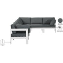 Meridian Nizuc Grey Water Resistant Fabric Outdoor Patio Modular Sectional IMAGE 8