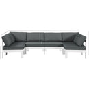Meridian Nizuc Grey Water Resistant Fabric Outdoor Patio Modular Sectional IMAGE 7