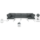 Meridian Nizuc Grey Water Resistant Fabric Outdoor Patio Modular Sectional IMAGE 8