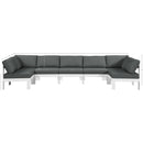 Meridian Nizuc Grey Water Resistant Fabric Outdoor Patio Modular Sectional IMAGE 7