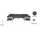 Meridian Nizuc Grey Water Resistant Fabric Outdoor Patio Modular Sectional IMAGE 8