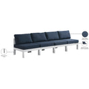 Meridian Nizuc Navy Water Resistant Fabric Outdoor Patio Modular Sofa IMAGE 9