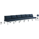 Meridian Nizuc Navy Water Resistant Fabric Outdoor Patio Modular Sofa IMAGE 9