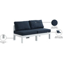 Meridian Nizuc Navy Water Resistant Fabric Outdoor Patio Modular Sofa IMAGE 9
