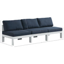 Meridian Nizuc Navy Water Resistant Fabric Outdoor Patio Modular Sofa IMAGE 8