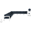 Meridian Nizuc Navy Water Resistant Fabric Outdoor Patio Modular Sectional IMAGE 8