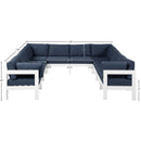 Meridian Nizuc Navy Water Resistant Fabric Outdoor Patio Modular Sectional IMAGE 7