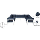 Meridian Nizuc Navy Water Resistant Fabric Outdoor Patio Modular Sectional IMAGE 8
