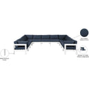 Meridian Nizuc Navy Water Resistant Fabric Outdoor Patio Modular Sectional IMAGE 8