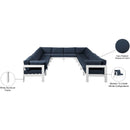 Meridian Nizuc Navy Water Resistant Fabric Outdoor Patio Modular Sectional IMAGE 8