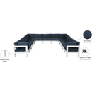 Meridian Nizuc Navy Water Resistant Fabric Outdoor Patio Modular Sectional IMAGE 8