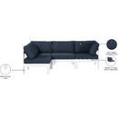 Meridian Nizuc Navy Water Resistant Fabric Outdoor Patio Modular Sectional IMAGE 12