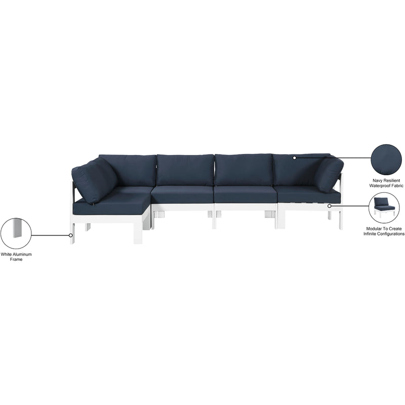 Meridian Nizuc Navy Water Resistant Fabric Outdoor Patio Modular Sectional IMAGE 12