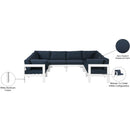 Meridian Nizuc Navy Water Resistant Fabric Outdoor Patio Modular Sectional IMAGE 8