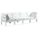 Meridian Nizuc White Water Resistant Fabric Outdoor Patio Modular Sofa IMAGE 8