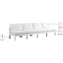 Meridian Nizuc White Water Resistant Fabric Outdoor Patio Modular Sofa IMAGE 9