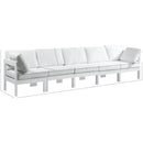 Meridian Nizuc White Water Resistant Fabric Outdoor Patio Modular Sofa IMAGE 8