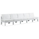 Meridian Nizuc White Water Resistant Fabric Outdoor Patio Modular Sofa IMAGE 8