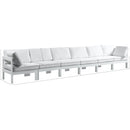 Meridian Nizuc White Water Resistant Fabric Outdoor Patio Modular Sofa IMAGE 8