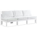 Meridian Nizuc White Water Resistant Fabric Outdoor Patio Modular Sofa IMAGE 8
