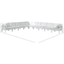 Meridian Nizuc White Water Resistant Fabric Outdoor Patio Modular Sectional IMAGE 8