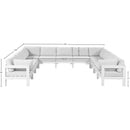 Meridian Nizuc White Water Resistant Fabric Outdoor Patio Modular Sectional IMAGE 7