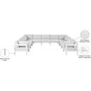 Meridian Nizuc White Water Resistant Fabric Outdoor Patio Modular Sectional IMAGE 8