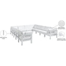Meridian Nizuc White Water Resistant Fabric Outdoor Patio Modular Sectional IMAGE 9