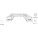 Meridian Nizuc White Water Resistant Fabric Outdoor Patio Modular Sectional IMAGE 8