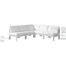 Meridian Nizuc White Water Resistant Fabric Outdoor Patio Modular Sectional IMAGE 9