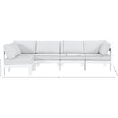 Meridian Nizuc White Water Resistant Fabric Outdoor Patio Modular Sectional IMAGE 11