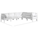 Meridian Nizuc White Water Resistant Fabric Outdoor Patio Modular Sectional IMAGE 8
