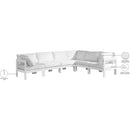 Meridian Nizuc White Water Resistant Fabric Outdoor Patio Modular Sectional IMAGE 9