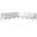 Meridian Nizuc White Water Resistant Fabric Outdoor Patio Modular Sectional IMAGE 8