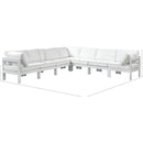 Meridian Nizuc White Water Resistant Fabric Outdoor Patio Modular Sectional IMAGE 8