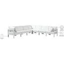 Meridian Nizuc White Water Resistant Fabric Outdoor Patio Modular Sectional IMAGE 9