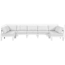Meridian Nizuc White Water Resistant Fabric Outdoor Patio Modular Sectional IMAGE 7