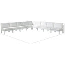 Meridian Nizuc White Water Resistant Fabric Outdoor Patio Modular Sectional IMAGE 8