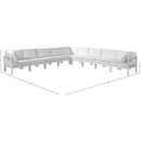 Meridian Nizuc White Water Resistant Fabric Outdoor Patio Modular Sectional IMAGE 8