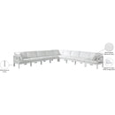 Meridian Nizuc White Water Resistant Fabric Outdoor Patio Modular Sectional IMAGE 9