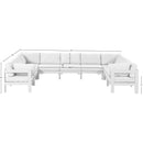 Meridian Nizuc White Water Resistant Fabric Outdoor Patio Modular Sectional IMAGE 7