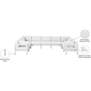 Meridian Nizuc White Water Resistant Fabric Outdoor Patio Modular Sectional IMAGE 8