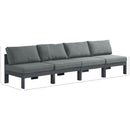 Meridian Nizuc Grey Water Resistant Fabric Outdoor Patio Modular Sofa IMAGE 8