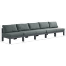 Meridian Nizuc Grey Water Resistant Fabric Outdoor Patio Modular Sofa IMAGE 8
