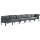 Meridian Nizuc Grey Water Resistant Fabric Outdoor Patio Modular Sofa IMAGE 8