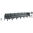 Meridian Nizuc Grey Water Resistant Fabric Outdoor Patio Modular Sofa IMAGE 9